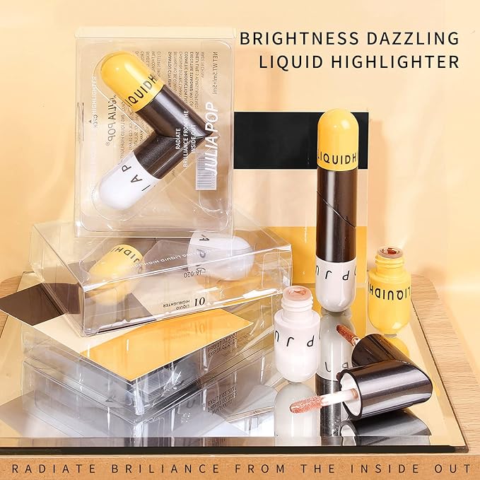 AKARY Liquid Highlighter Makeup for Face Body, Contour