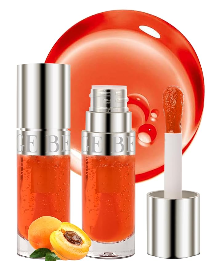 Lip Glow Oil-2Pcs Moisturizing Tinted Lip Gloss,Hydrating Comfort Glow