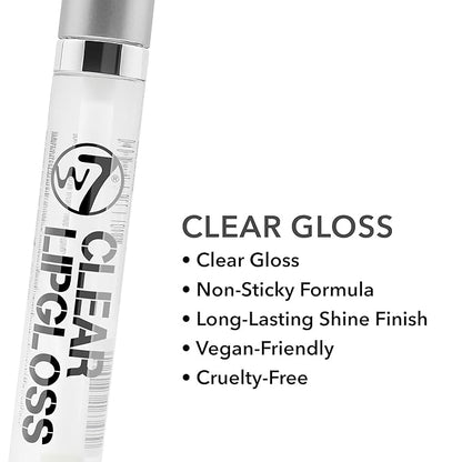 W7 Lip Gloss Wand - Soft Clear Liquid Gloss