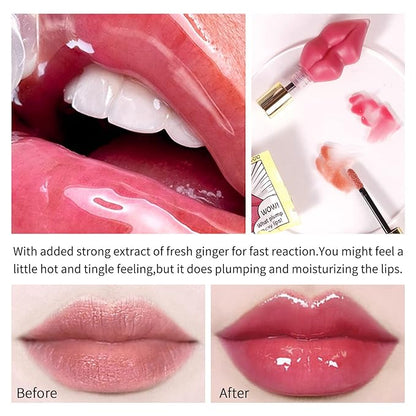 Colored Lip Plumper Gloss Moisturize Hydrating Liquid Lipstick Gloss