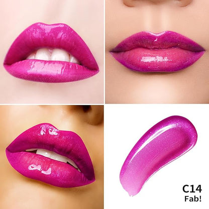 Oulac Purple Lip Gloss High-shine Moisturizing Lip Gloss Oil Liquid Lipstick Non-stick Cup Glitter Lipstick Lip Tint Reduce Fine Lines Lip Glaze For Dry Lip C14