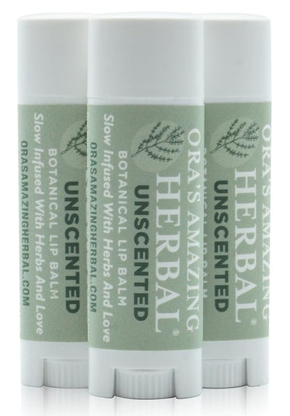 Unscented Lip Balm, Herbal Lip Balm,