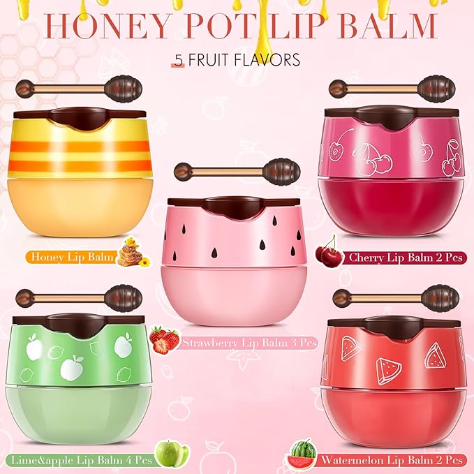 12 Pcs Bee Lip Balm Honey