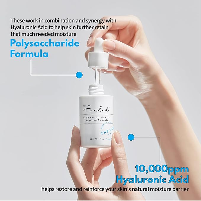 Blanc Doux Oligo Hyaluronic Acid Serum - Deeply Intense Hydrating Daily Oil-Free Essence Ampoule VEGAN Face Moisturizer Dry Sensitive Acne-Prone Skin Anti-Wrinkle Age-Defying