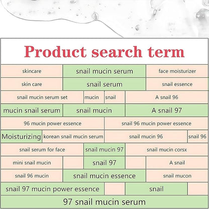 Snail Mucin Face Serum 97% rejuvenating benefits of Snail Mucin,deeply hydrates and moisturizes, Experience skin that adapts seamlessly to diverse climates.Improve dull skin and fine lines.