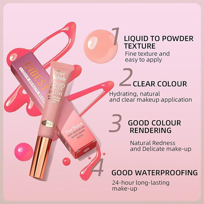Liquid Blush Beauty Wand Matte Cream Blush Stick Nude Orange)