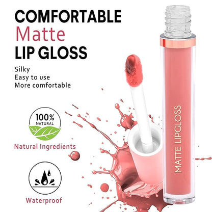 Matte Lip Gloss for Women,3 PCS Matte Liquid Gloss