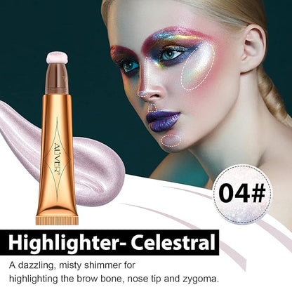 Liquid Highlighter Beauty Wand, Highlight Bronzer Stick with