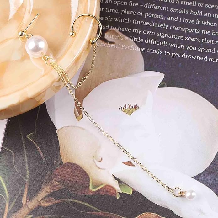 Vintage Long Pearl Drop Earrings Pearl
