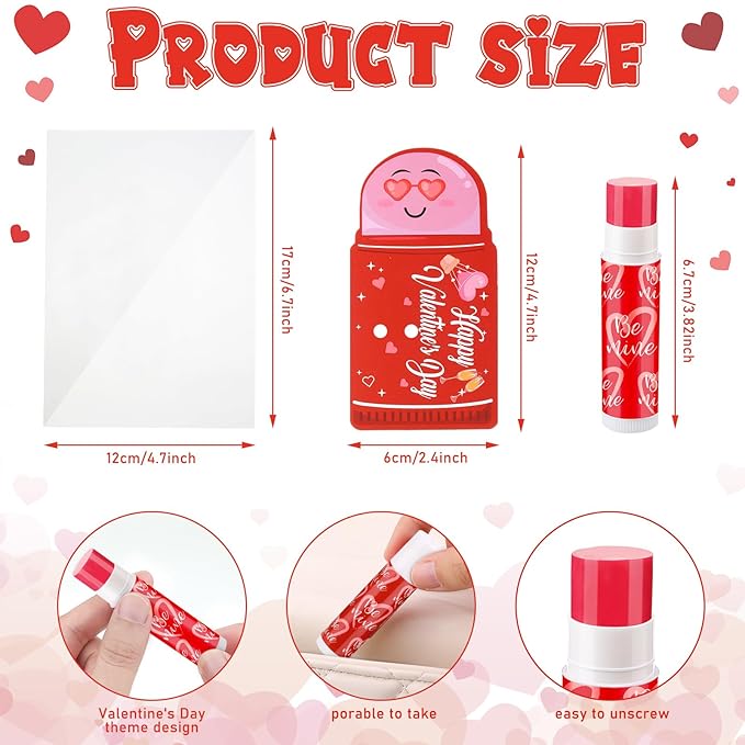 48 Pcs Valentine's Day Cherry Flavored Styles