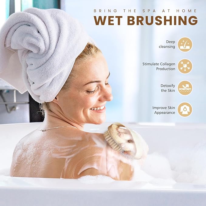 Popchose dry brushing body brush,