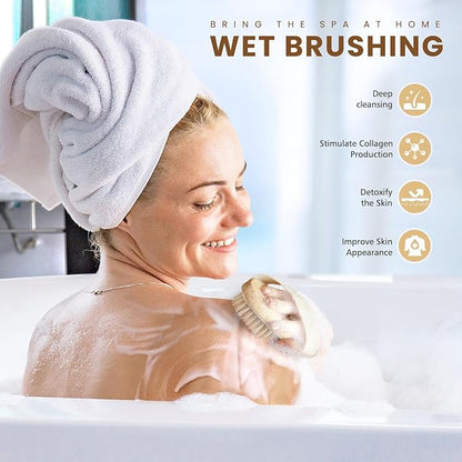Popchose dry brushing body brush,