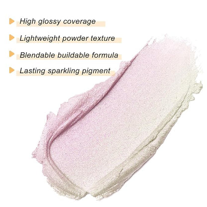 Boobeen Highlighter Makeup Palette, Long Lasting Glow Shimmer Radiant Glow