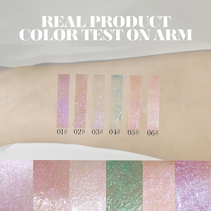 Glitter Liquid Lipsticks Set 6 Colors Neon Diamond Glitter