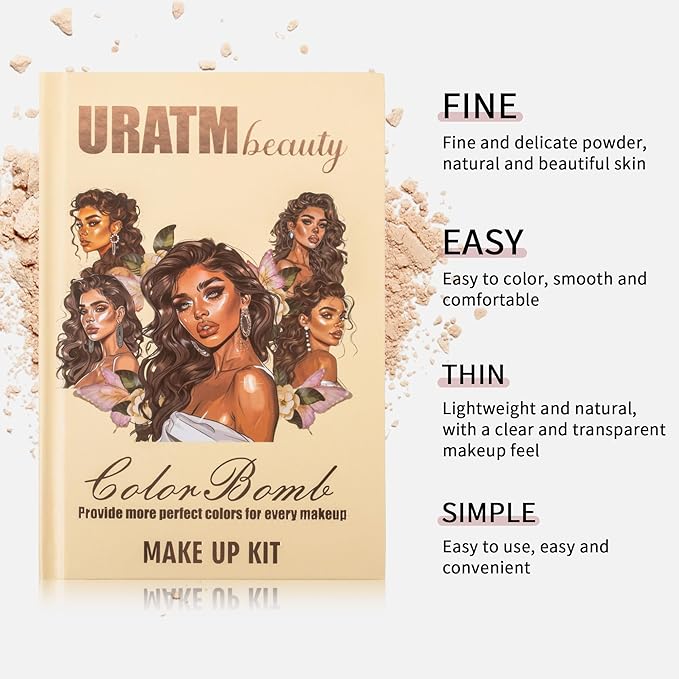 4-Layer Book-Style Foldable Makeup Palette Set | Portable