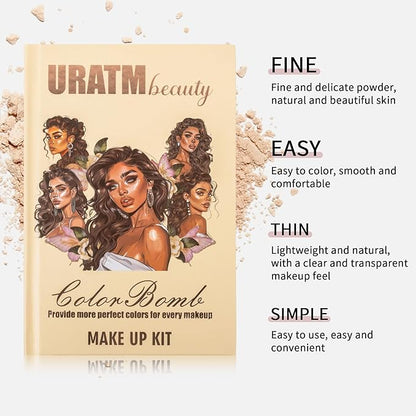 4-Layer Book-Style Foldable Makeup Palette Set | Portable