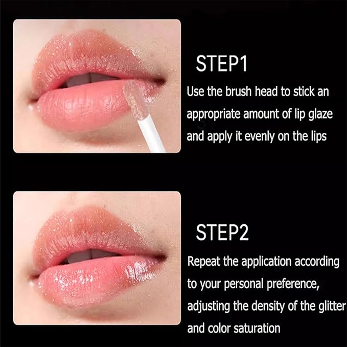 5 Colors Shimmery Glitter Lip Gloss Liquid Lipstick Set, Plumping Hydrating Lip Glow Oil, High Shine Sparkling Color Lipstick Makeup