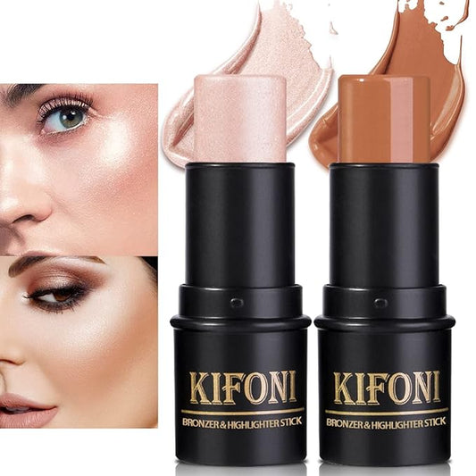 2 Pcs Cream Contour Stick Makeup Kit, Cream