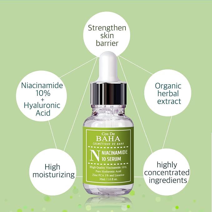 Niacinamide 10% + Zinc PCA 1% Serum for Face - Pore Reducer + Uneven Skin Tone Treatment + Diminishes Acne Prone, Skin Balancing Pore Reducing, Restores Elasticity, 1 Fl Oz (30ml)