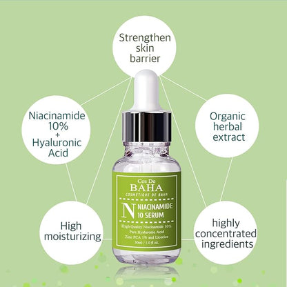 Niacinamide 10% + Zinc PCA 1% Serum for Face - Pore Reducer + Uneven Skin Tone Treatment + Diminishes Acne Prone, Skin Balancing Pore Reducing, Restores Elasticity, 1 Fl Oz (30ml)