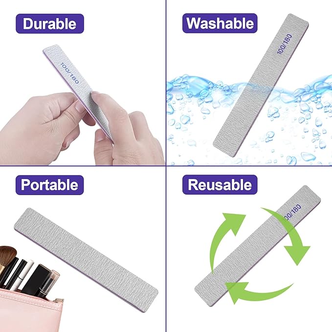 100/180 Grit Nail File (6
