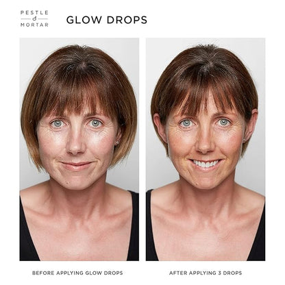 Pestle & Mortar Glow Drops - Sunless Self-Tan with Hyaluronic Acid. Customisable Self Tanner- For Men & Women,15ml