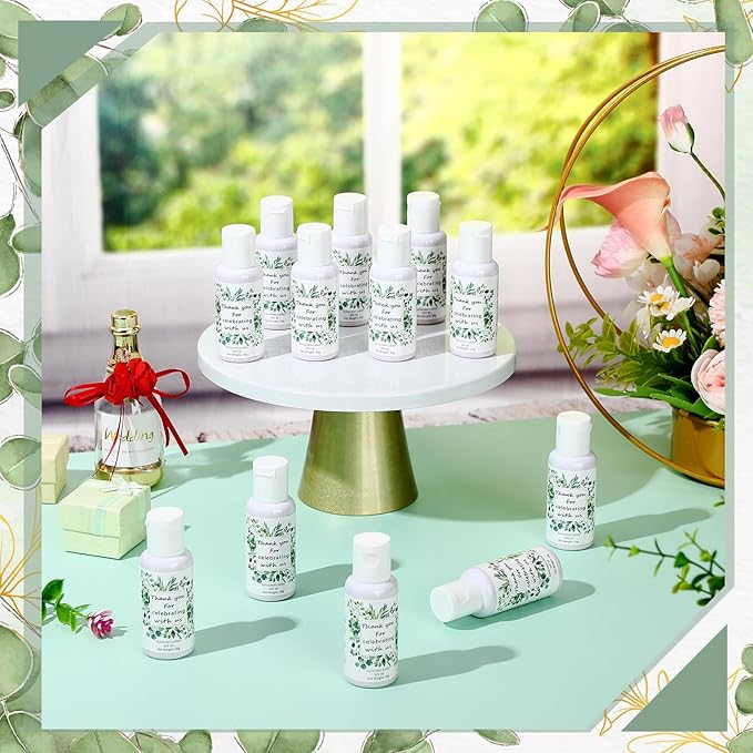 6 Pcs Wedding Sunscreen Bulk Travel Size Sunscreen SPF 50 Mini Sunscreen with Zinc Oxide Titanium Dioxide for Wedding Party Gifts(Eucalyptus)