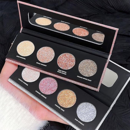 4 Colors Highlight Pink-Purple Eyeshadow Palette, SHANY Cosmetics