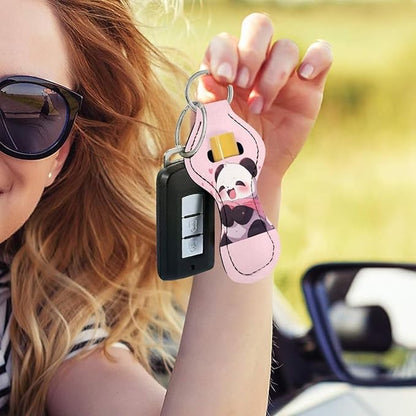 Chapstick Holder Keychain for Lipstick Lip Girls