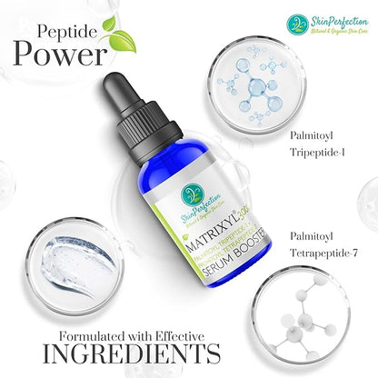 Skin Perfection Matrixyl 3000 Serum for Face Anti Aging - Face Serum for Women Anti Aging with Palmitoyl Tripeptide-1 Tetrapeptide 7 for Wrinkles & Fine Lines - Mix with Any Skincare Product - 0.5oz