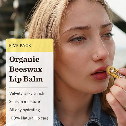 Moon Valley Organics Beeswax Lip Balm Vanilla,