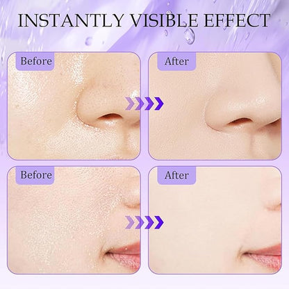 Blue Matte Powder Oil Control Face Pressed Powder Long-Lasting Makeup