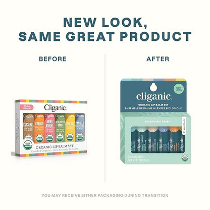 Cliganic USDA Organic Lip Balm Set
