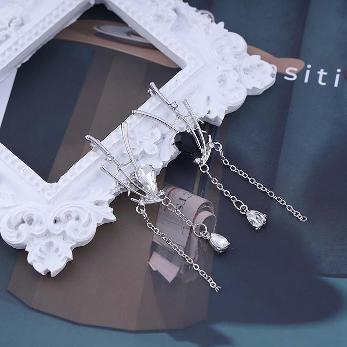 Gothic Spider Web Drop Earrings Teardrop