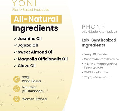 Yoni All-Natural Intimate Care Oil | Powerful Plant-Based Herbal Massage Oil for Intimate Areas | Odor Control, Menstrual Support, Natural pH Balance | Women-Owned (Jasmine)