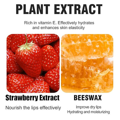 2PCS Strawberry & Honey Lip Balm,
