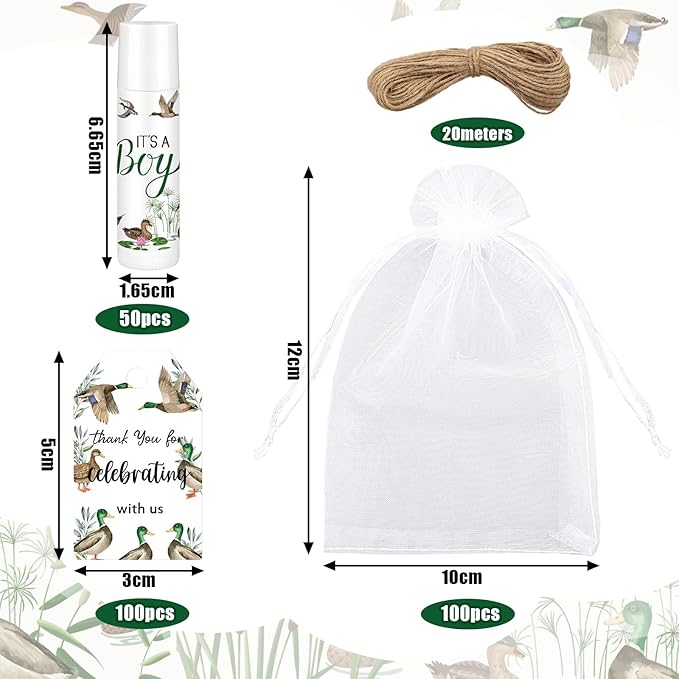 Demissle 50 Pcs Baby Shower Lip (Mallard)