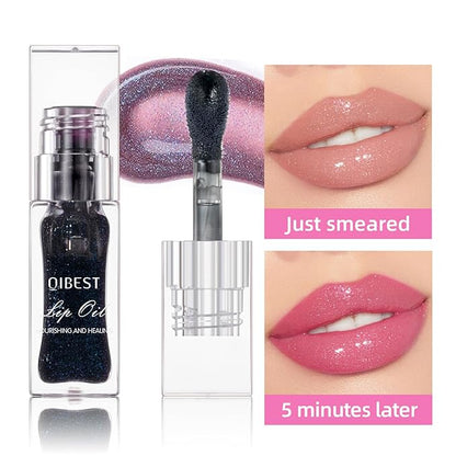 Magic Color Changing Lip Oil, Cosmetics Color Changing Lip Oil, Warm Change Hydrating Lip Gloss, Long Lasting Shimmery Lip Glow Oil, Moisturizing Non-sticky Fresh Texture Lip Oil (Set E, 1)