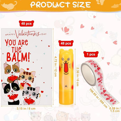 48 Sets Lip Balm with Cards Sign)