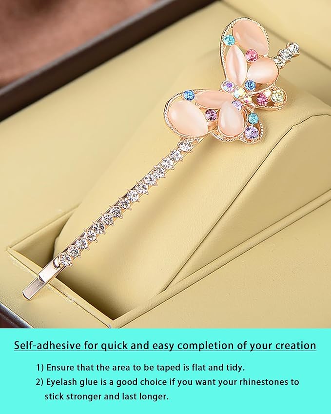 NIACONN Silver Face Jewels Gems Stick on, 10 DIY- Silver