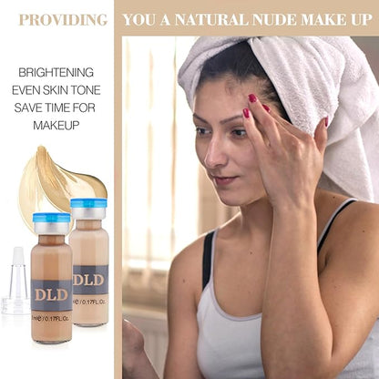 BB Facial Glow Starter Kit Facial Pigment Serum Treatment Kit,DLD Anti-Aging Serum Pigments Set for Micro-needling Skin Treatment 10 Vials 5ml Niacinamide and Peptides To Brighten Skin Tone Foundation