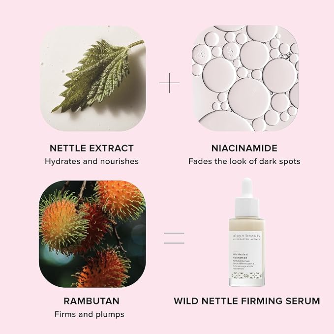 Alpyn Wild Nettle & Niacinamide Firming Serum | Visibly Smooth, Plump, & Moisturize | Reduce the Look of Fine Lines & Pores - For All Skin Types | 1 oz / 30 ml