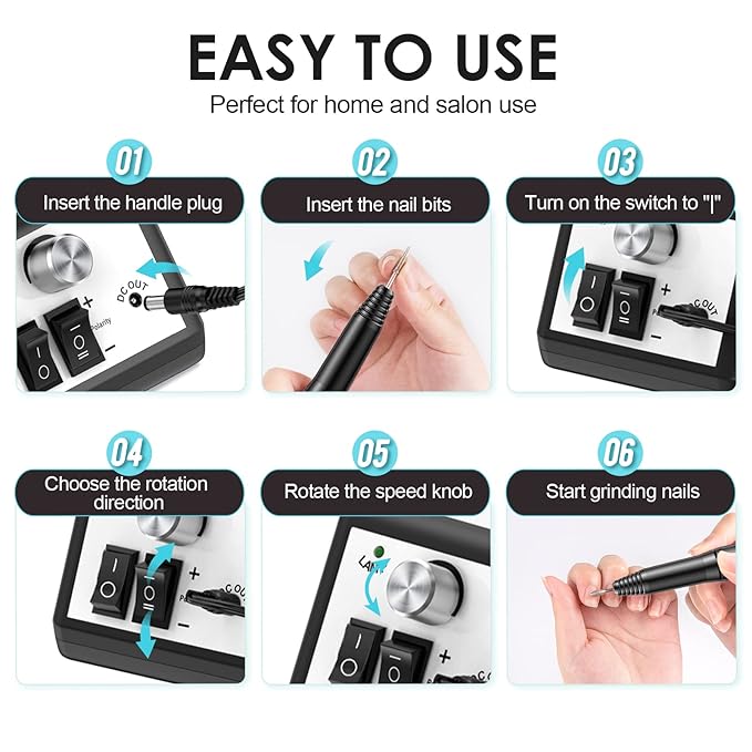 Professional electric nail drill machine