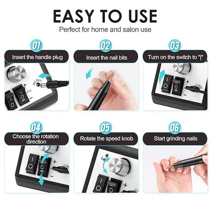 Professional electric nail drill machine