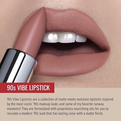 Runway Rogue 90s Vibe Lipstick, Moisturizing Matte Nude-Rose Rogue
