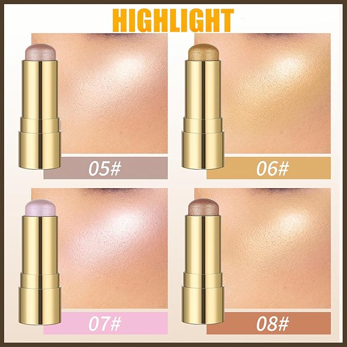 MIELIKKI Cream Highlighter Stick, Contour Stick Makeup, Shades Highlight #04