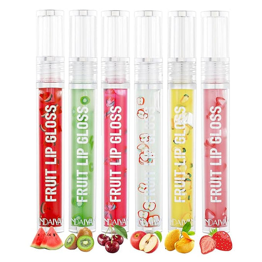 Plumping Lip Oil Set, Clear Lip Gloss for Lip Care, Fruit Flavour Hydrating Lip Glow Oil Toot Lip Oil, Nourishing, Non-sticky