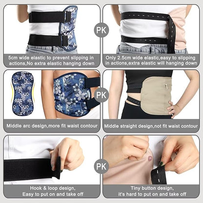 Langsprit Castor Oil Pack Wrap,Organic Cotton Castor Oil Packs for Liver Detox,Reusable Castor Oil Pads Pack Compress for Stomach,Castor Oil Packs kit L