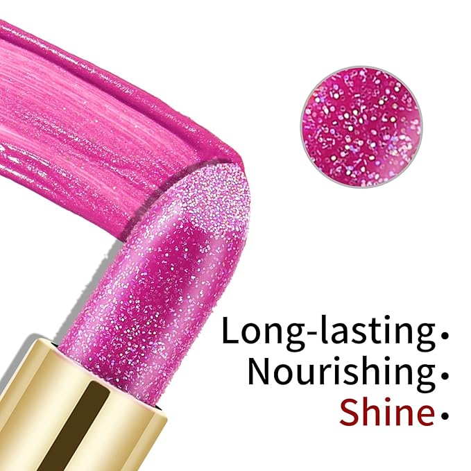 Boobeen Glitter Lipstick Hydrating Lip Balm Sparkling Shine Glitter