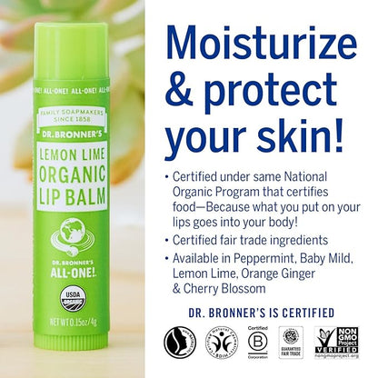 Dr. Bronners Lemon Lime Lip Balm, GR